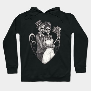 Skeleton in love. Hoodie